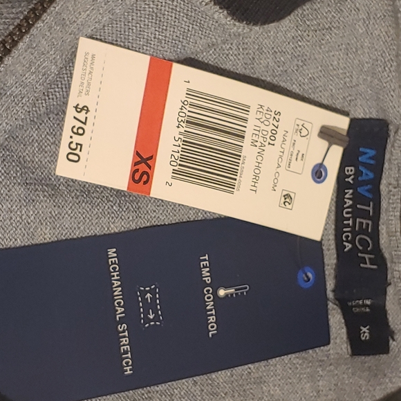 NWT NAUTICA NAVTECH Sweater 1/4 Zip Soft Stretch Temp Control Men's XS MSRP $79 - Picture 8 of 9